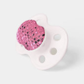 Shiny Metallic Girly Pink Diamond Sissy Sassy Pacifier (Front Right)