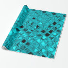 Teal Organic Diamonds Wrapping Paper Sheets main image 0