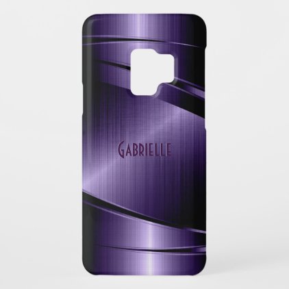 Shiny Metallic Purple Geometric Design Case-Mate Samsung Galaxy S9 Case