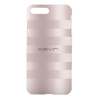 Shiny Metallic Rose-gold Stripes Pattern 2 iPhone 8 Plus/7 Plus Case