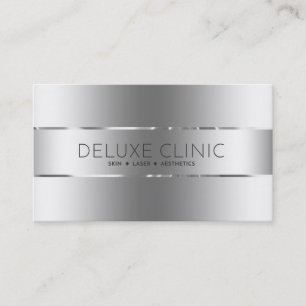 Shiny Metallic Silver Background Business Card