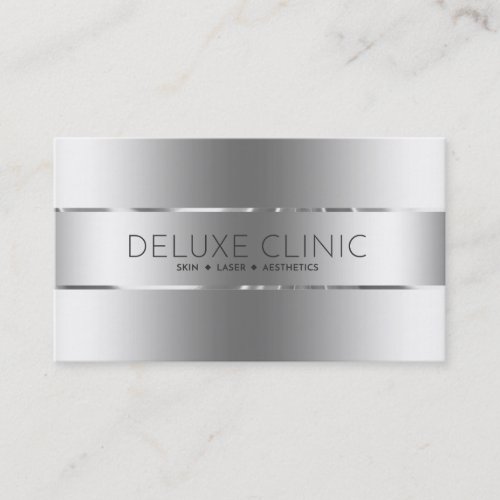 Shiny Metallic Silver Background Business Card