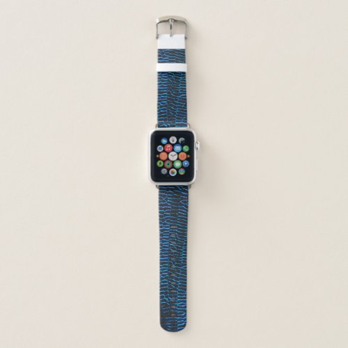 Shiny metallic vibrant blue abstract apple watch band