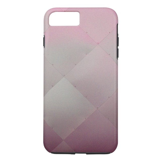 Shiny Modern Checkered Metal Pink Case-Mate iPhone Case (Back)
