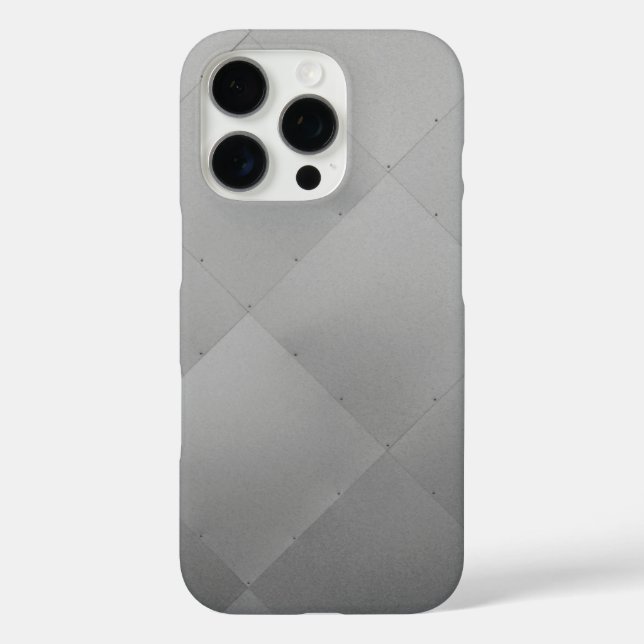 Shiny Modern Checkered Metal Silver Case-Mate iPhone Case (Back)