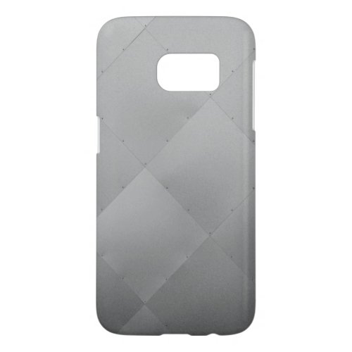 Shiny Modern Checkered Metal Silver Samsung Galaxy S7 Case