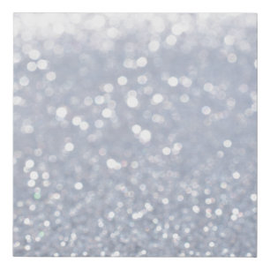 shiny of silver glitter abstract background faux canvas print