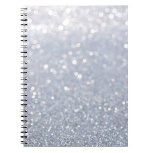 shiny of silver glitter abstract background notebook