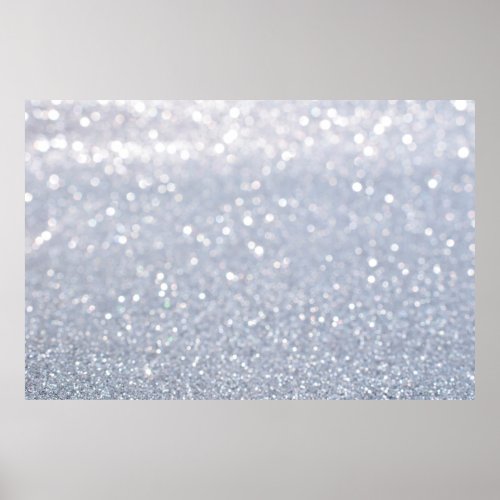 shiny of silver glitter abstract background poster