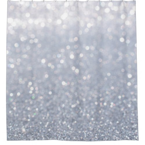 shiny of silver glitter abstract background shower curtain