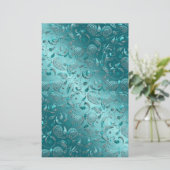 Shiny Paisley Turquoise (Standing Front)