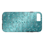 Shiny Paisley Turquoise Case-Mate iPhone Case (Back (Horizontal))