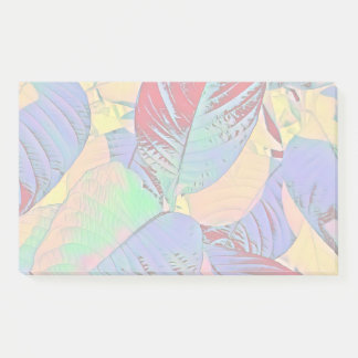 Shiny Pastel Leaves Post It Notes