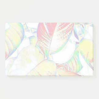 Shiny Pastel Leaves Post It Notes