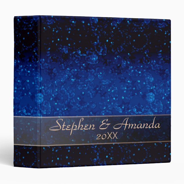 Shiny pattern, sequins, glitter 3 ring binder (Front/Spine)