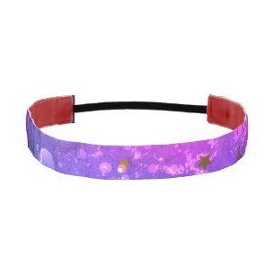 Shiny Pink Blue Background Athletic Headband