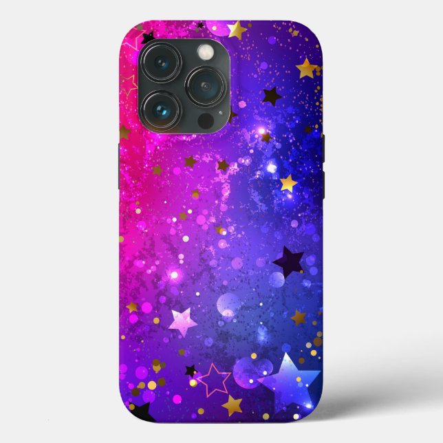 Shiny Pink Blue Background Case-Mate iPhone Case (Back)