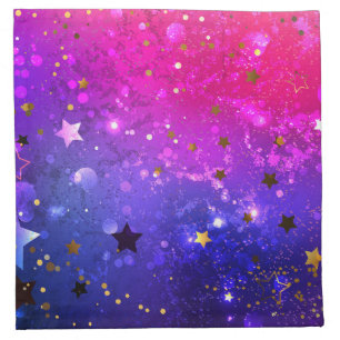 Shiny Pink Blue Background Cloth Napkin