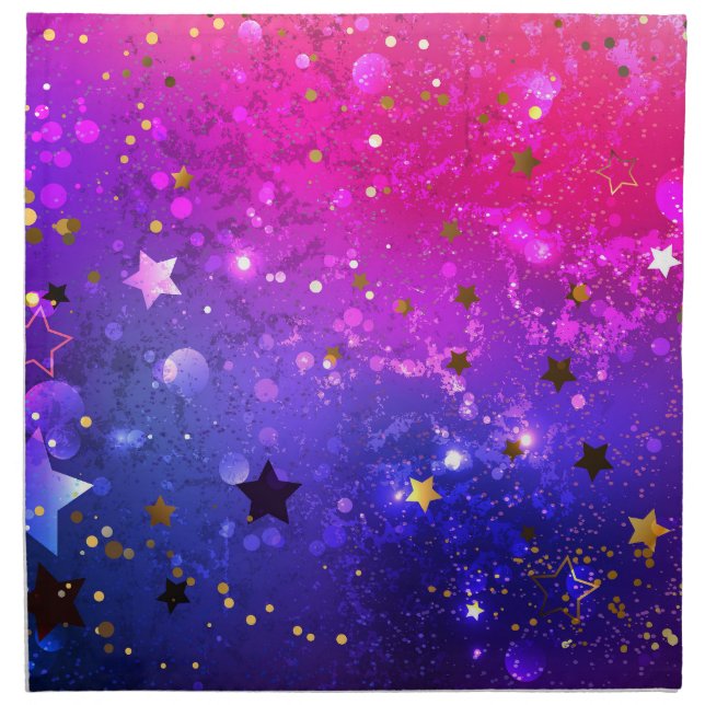 Shiny Pink Blue Background Cloth Napkin (Front)