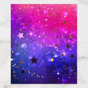 Shiny Pink Blue Background Envelope Liner