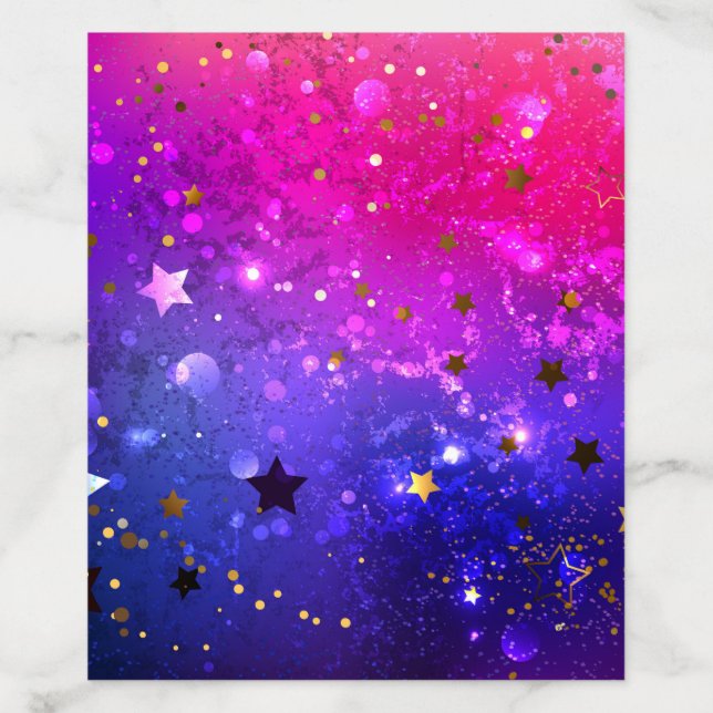 Shiny Pink Blue Background Envelope Liner (Design)