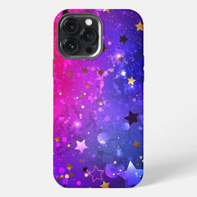Shiny Pink Blue Background Iphone Case (Back)