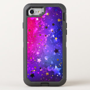 Shiny Pink Blue Background OtterBox Defender iPhone SE/8/7 Case