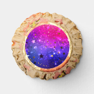 Shiny Pink Blue Background Reese's Peanut Butter Cups