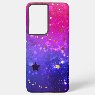 Shiny Pink Blue Background Samsung Galaxy S21+ Case