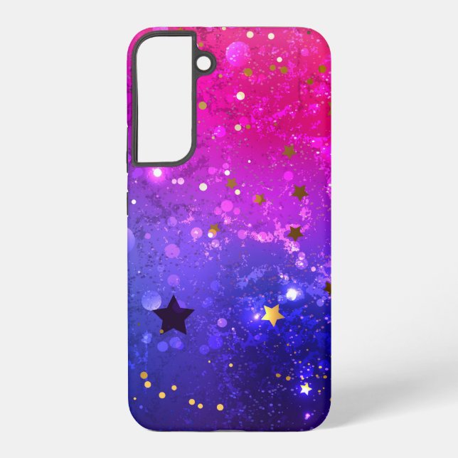 Shiny Pink Blue Background Samsung Galaxy Case (Back)