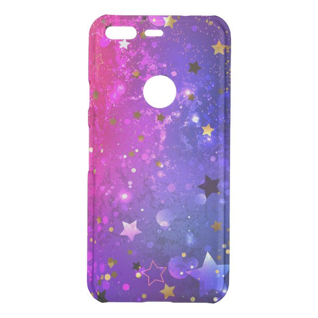 Shiny Pink Blue Background Uncommon Google Pixel Case (Back)