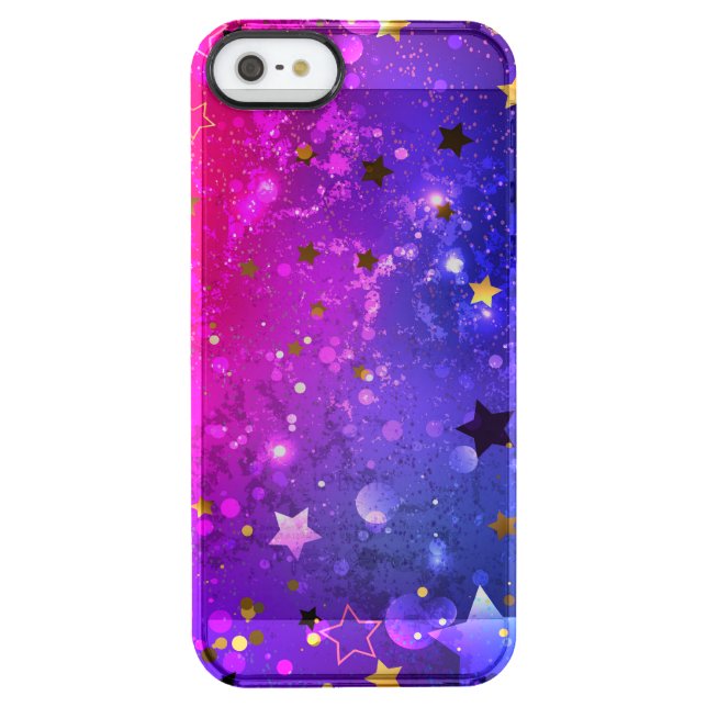 Shiny Pink Blue Background Uncommon iPhone Case (Back)
