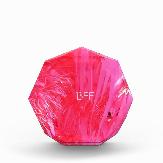 Shiny Pink Christmas Tree Award (Front)