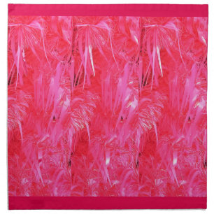 Shiny Pink Christmas Tree Napkin