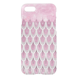 Shiny Pink Glitter Mermaid Fish Scales iPhone SE/8/7 Case