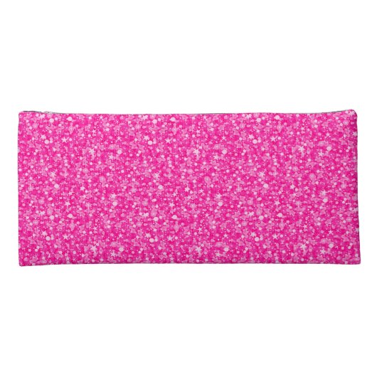Shiny Pink Glitter Pencil Case (Back)