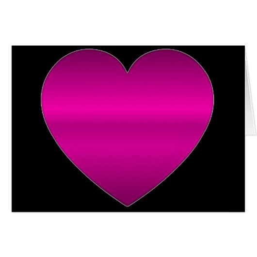 Shiny Pink Heart Cards (Front Horizontal)