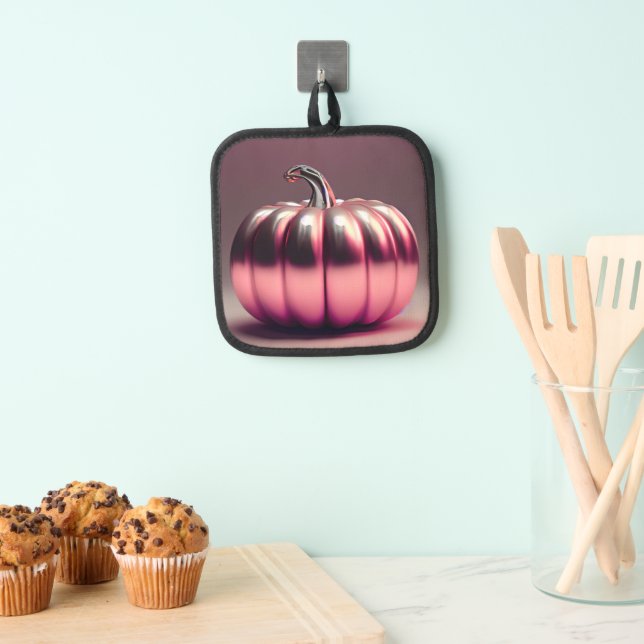 Shiny Pink Pumpkin Pot Holder (Insitu(Hanging))