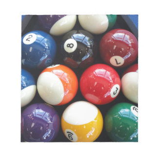 Shiny Pool balls close up Notepad