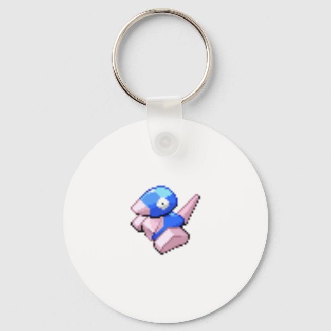 Shiny Porygon Keychain (Front)