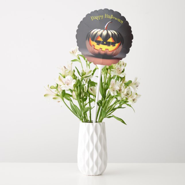 Shiny Pumpkin Halloween Balloon (Vase)