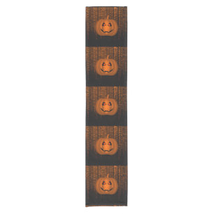 Shiny Pumpkins Orange String Lights Table Runner