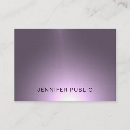 Shiny Purple Elite Glam Design Luxury Professional Business Card