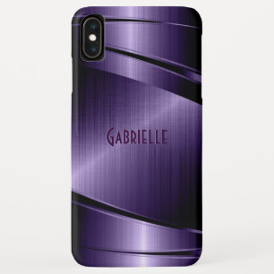 Shiny Purple Modern Geometric Design iPhone XS Max Case