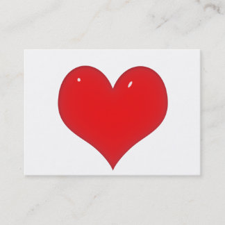 Shiny Red Heart Business Card