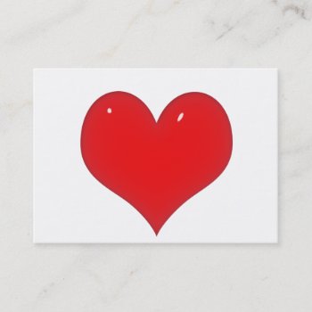 Shiny Red Heart Business Card by gravityx9 at Zazzle