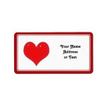 Shiny Red Heart of Love Label