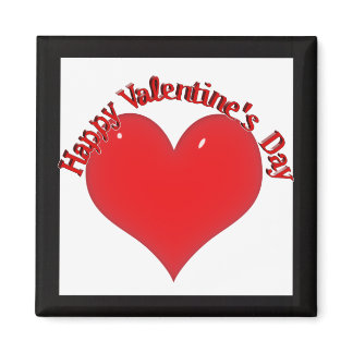 Shiny Red Heart Valentine Magnet