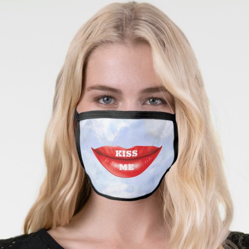 Shiny Red Lips Face Mask