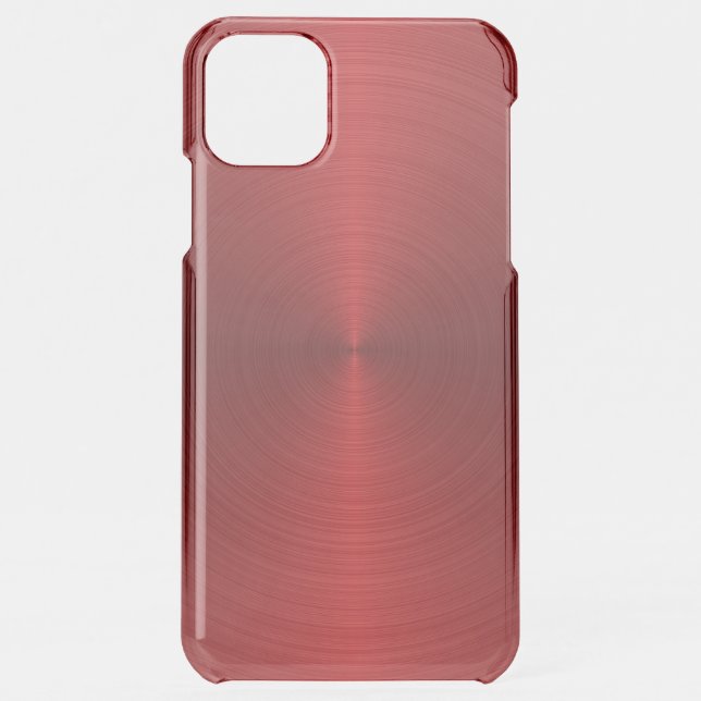 Shiny red metallic background uncommon iPhone case (Back)
